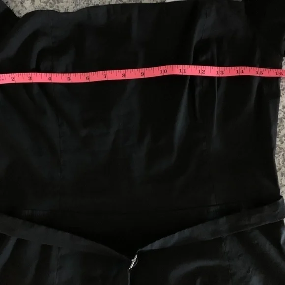SEA New York Little Black Cocktail Dress off the Shoulder Linen/Cotton Sz 10 - Picture 14 of 16